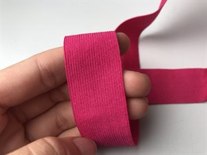 Blød elastik - pink, 26 mm og 5 meter